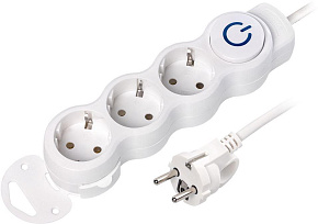 SMARTBUY (SBE-16-3-10m-ZS) 3 роз х 10,0 м - белый Удлинитель