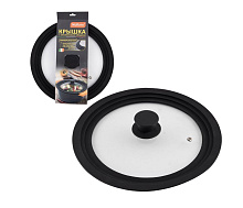 MALLONY Крышка универсальная CAPPELLO, мультиразмер: 24/26/28см, из закал стекла, с сил ободком (003581) Крышка универсальная MALLONY CAPPELLO, мульти