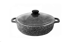 ТРАДИЦИЯ ТМ9243 а/пр литая 24см стекл/кр Мрамор Жаровня ТРАДИЦИЯ ТМ9243 Жаровня а/пр литая 24см стекл/кр Мрамор