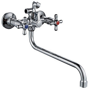 GOTA ROCIO G095710-GOTA Barcelona Смеситель д/ванны с 2-мя рукоятками с изливом S-30см. перекл.душа Смеситель