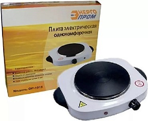 ЭНЕРГОПРОМ OP1015C Плитка электрическая 1-кон.с чугунным нагреват. элем. d.180мм 00-00000448 Плитка