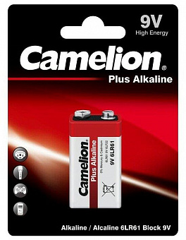 CAMELION 6LR61 PLUS ALKALINE BL-1 (6LR61-BP1, батарейка,9В) Элементы питания