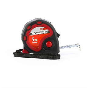 MATRIX Рулетка Status 3 fixations, 5 м х 19 мм, двухкомпонентный корпус, 3 фиксации ленты 31034 Рулетка