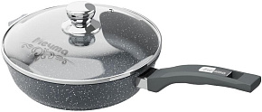 МЕЧТА С22701 Гранит 22см несъемная ручка стеклянная крышка Сковорода МЕЧТА с22701с несъемной ручкой и стеклянной крышкой."Гранит" 22см