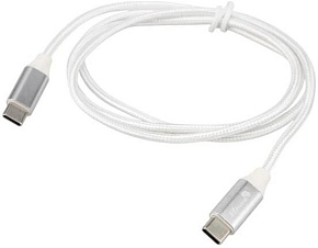 ELTRONIC Кабель Type-C to Type-C 1.0м ( 1-45) 3.0A/60W TPE оплетка (белый) в пакете
