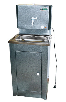 ЧИСТЮЛЯ (бак полимерное покр. с ЭВН+мойка нерж.) аквамикс Умывальник