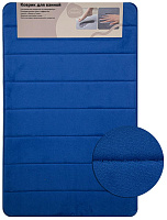 САНАКС 00434 Коврик в ванную ПАМЯТЬ с эффектом восстановления одинарный синий 50 х 80 см Коврик для ванной