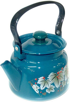 СИБИРСКИЕ ТОВАРЫ С2714.3Б эмал 2,3л с рис бирюзовый Чайник СИБИРСКИЕ ТОВАРЫ С2714.3Б эмал 2,3л с рис бирюзовый