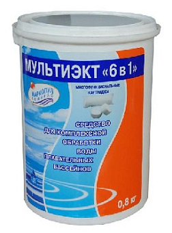 МАРКОПУЛ КЕМИКЛС МУЛЬТИЭКТ 6в1 картриджи, 0.8кг ( 12 шт) ХИМ18 Химия для бассейна