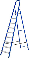 СИБРТЕХ Стремянка, 9 ступеней, стальной профиль, алюминиевые ступени 97959