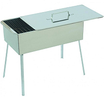 PALISAD Коптильня двухъярус. 500X270X175 мм,нерж. сталь 0,8 мм, с поддон,на ножках, Россия CAMPING 69526 Коптильня