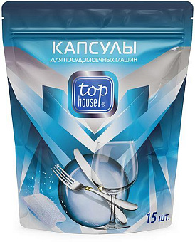 TOP HOUSE Капсулы для посудомоечных машин, 15 шт (180667) TOP HOUSE Капсулы для посудомоечных машин, 15 шт (180667)
