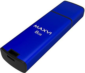 MAXVI MP2 8GB blue, монолит с колпачком, ABS пластик + металл, USB 2.0