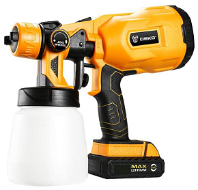 DEKO DKSG20K2, 20В, 800 мл, 1*2.0Ач 063-4180 Краскопульт аккумуляторный