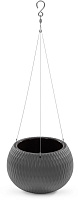 АЛЬТЕРНАТИВА М8918 Жемчужина подвесное 4л (графитовый) Кашпо