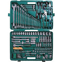 JONNESWAY S04H524128S (S04H524128S18) универсальный 1/4", 1/2"DR, 128 предметов Набор инструмента