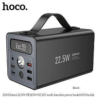 HOCO (6942007638524) J138 60000mAh 3USB+2Type-C+1DC 3.0A PD20W , черный Powe Bank