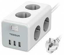 TESSAN TS-306 серый Сетевой фильтр