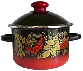 СИБИРСКИЕ ТОВАРЫ 7MD201M Рябинушка эмал цил 4,0л нерж/об Кастрюля