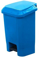 ТАРА.РУ МКТ 30 голубой ПП мусорный полимерный 30л., в комплекте, с педалью, с пакетодерж. (37804)