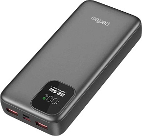 PERFEO (PF_E2081) - 20000 mAh/LED QC3.0/Type-C/2,черный Повербанк