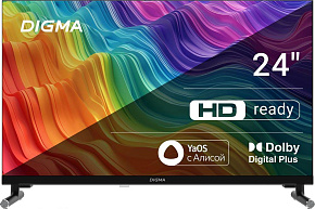 DIGMA DM-LED24SBB32 HD SMART TV Яндекс Телевизор LED Digma 24" DM-LED24SBB32 Smart Яндекс.ТВ Frameless Metal черный/черный/HD/60Hz/DVB-T/DV
