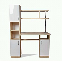 БИТЕЛ СК-7 Дуб Сонома/Белый (2 кор.) Компьютерный стол