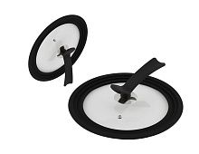 MALLONY VETRO-SPECIAL, мультиразмер: 24/26/28см, из закал стекла с рукояткой soft-touch (007421) Крышка MALLONY VETRO-SPECIAL, мультиразмер: 24/26/28с