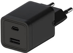 MAXVI A304, 3A, 1xUSB-A, 1xUSB-C, черный
