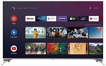 HYUNDAI H-LED55QBU7500 UHD 4K SMART TV Телевизор QLED Hyundai 55" H-LED55QBU7500 Smart Android TV Frameless черный/серебристый/4K Ultra HD/