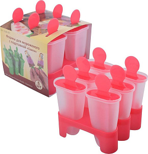 MULTIDOM Формы для мороженого с подставкой "Свити". 6 шт. VL80-351 Формы для мороженого с подставкой "Свити". 6 шт. MULTIDOM Формы для мороженого с по