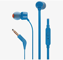 JBL TUNE 110 BLUE (JBLT110BLU) [ПИ] Наушники вкладыши проводные