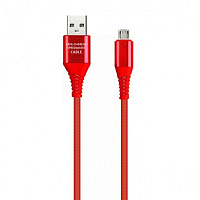 SMARTBUY (iK-12ERGbox red) Micro кабель в TPE оплет. Flow3D, 1м - красный Кабель