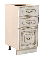 БИТЕЛ АНЖЕЛИКА СТР 400/3 фасад ясень/патина, каркас дуб молочный Кухонный модуль