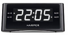 HARPER HCLK-1007 WHITE LED Радиочасы будильник
