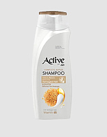 ACTIVE Шампунь восстанавливающий для поврежденных волос CARE & BEAUTY. С протеином, кератином и витамином B5, 350 мл (512102055) Шампунь ACTIVE Шампун