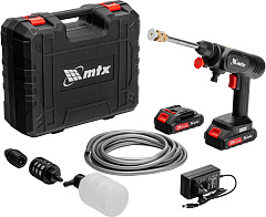 MTX Моечная машина высокого давления аккумуляторная А-21-02, 40 бар, 4 л/мин, Li-ion 21 В, 2 акк.//