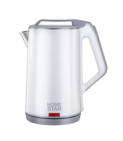 HOMESTAR HS-1036 (1,8л. металл/пластик) белый Чайник элекрический