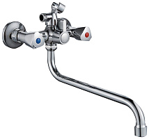 GOTA ROCIO G096710-GOTA Ronda смеситель д/ванны с 2-мя рукоятками с изливом S-30см. перекл.душа Смеситель