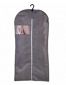 POLINI Чехол для одежды на молнии Polini Home, 60х100 см, серый (1уп) Система хранения вещей