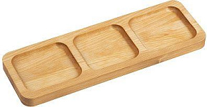 MALLONY Менажница трехсекционая 30*10*1,8 см (берёза) (105708) Менажница