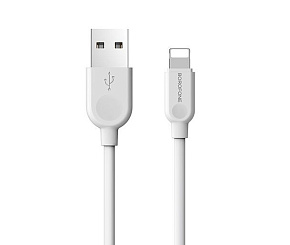 BOROFONE (6957531089971) BX14 USB-Lightning 8 Pin 2.A 1м белый Кабель 8 Pin