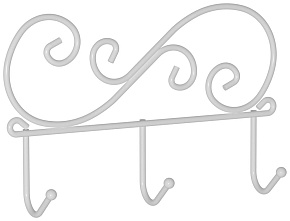 ЗМИ Кружева 3 Белая ВН 275 Вешалка настенная