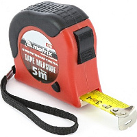 MATRIX Рулетка Double fixation, 5 м х 19 мм, обрезиненный корпус, двойная плавная фиксация 31056 Рулетка