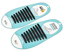 РЫЖИЙ КОТ Шнурки для обуви силиконовые, черные (105169) Шнурки