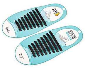 РЫЖИЙ КОТ Шнурки для обуви силиконовые, черные (105169) Шнурки