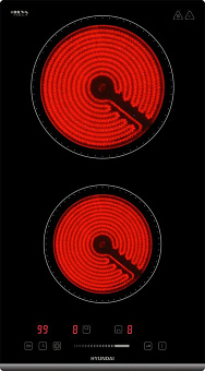 HYUNDAI HHE 3286 BG черный Варочная поверхность