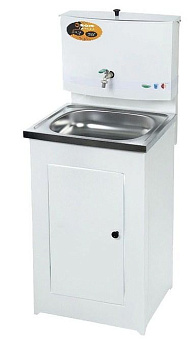 ВИХРЬ 74/4/5 Умывальник дачный ЛЮКС, без подогрева, нержавеющая мойка, цвет белый Умывальник