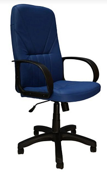 ЯРКРЕСЛА Кр37 ТГ ПЛАСТ ЭКО4 (экокожа синяя) Кресло компьютерное