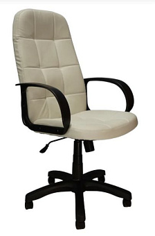 ЯРКРЕСЛА Кр45 ТГ ПЛАСТ ЭКО5 (экокожа белая) Кресло компьютерное